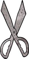 cartoon doodle sewing scissors vector