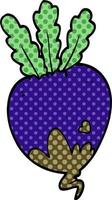 cartoon doodle beet root vector