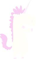 flat color style cartoon unicorn vector