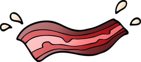 cartoon doodle sizzling bacon vector
