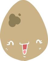 flat color style cartoon egg vector