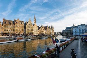 Medieval european city view photo