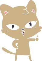 flat color style cartoon cat vector