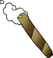cartoon doodle smoking joint vector