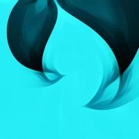 Bright Light Blue and Black Color Abstract Background.Neon twisted light effect wallpaper.Wave background with duotone geometric compositions. photo