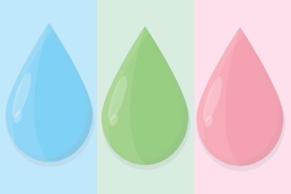 kinds of serum isolated on different background