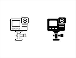 camera icon.outline icon and solid icon vector