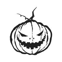 calabaza de halloween sobre fondo blanco vector