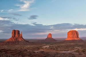 Monument Valley view at sunset photo