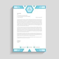 Abstract business style clean letterhead template in a4 size vector