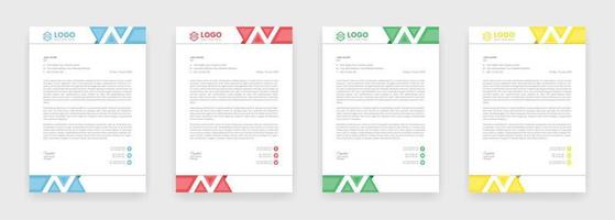 corporate modern business identity letterhead template vector