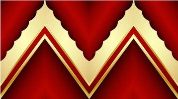 red and gold background shape. vector