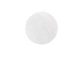 Blank white paper sticker label isolated on white background with clipping path photo