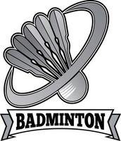 vector de plantilla de bádminton