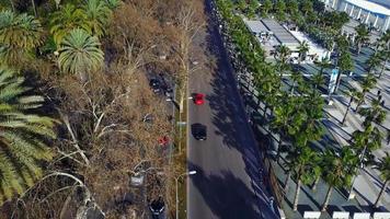 toma aérea del paisaje de málaga en españa video