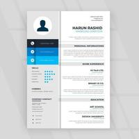 Clean Modern Resume for Business Job Applications vector