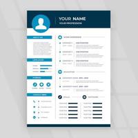 curriculum vitae para aplicaciones de trabajo de negocios vector