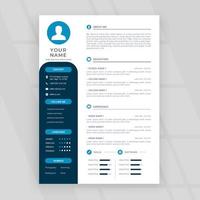 Attractive Resume for business job applications vector