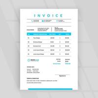 Business invoice form template. Invoicing quotes, money bills or price invoices vector