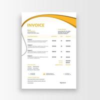 Business invoice form template and payment agreement design templates. Tax form, bill graphic or payment receipt page vector .