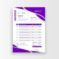 Modern Business invoice form template vector