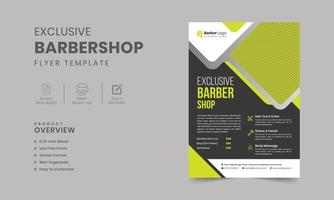 Luxury Modern Barber Shop Flyer Design Vector Template
