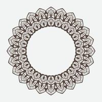 Decorative line art frame for design template. Elegant vector element Eastern style, place for text. outline floral border. Lace illustration for invitations and greeting cards