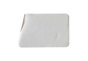 Sticker label isolated on white background with clipping path photo