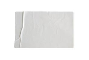 Sticker label isolated on white background with clipping path photo