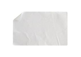 Sticker label isolated on white background with clipping path photo