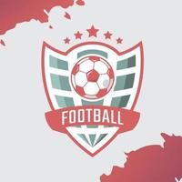 emblema del logotipo de fútbol con diseño de vector de fondo de escudo