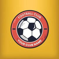 Cool football club logo on circle background vector