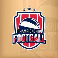 Football logo sport championship vector