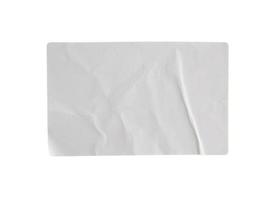 Sticker label isolated on white background with clipping path photo