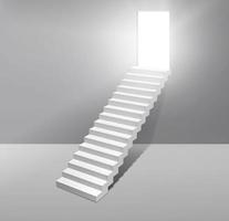 Exit doors, stairs, financial concepts, business administration or exercise and determination, effort to success. 3d render photo
