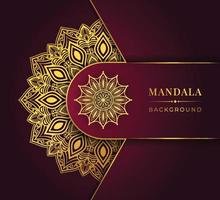Luxury golden mandala ornate background for wedding invitation Golden mandala design background vector