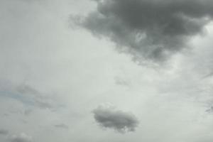 Clouds in sky without sunshine. Gray skies in cloudy weather. photo