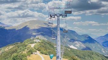 landscapes of the mountain of Limone piemonte, in the Piedmontese alps during a trekking in August. summer 2022 photo