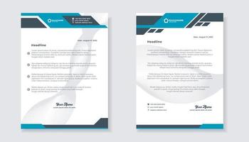 new modern elegant of letterhead template for stationary design for business corporation vector