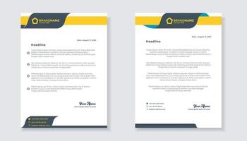 new modern elegant of letterhead template for stationary design for business corporation vector