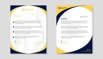 new modern elegant of letterhead template for stationary design for business corporation vector