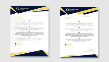 new modern elegant of letterhead template for stationary design for business corporation vector