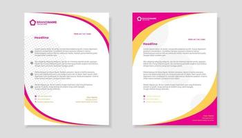 modern elegant of letterhead template for stationary design for business corporation vector