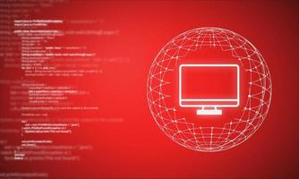 Internet threat. Security coding. Computer icon. photo