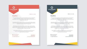 new modern elegant of letterhead template for stationary design for business corporation vector