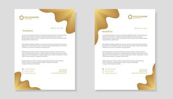 luxury golden letterhead template for stationary design for business corporation vector