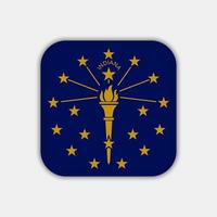 Indiana state flag. Vector illustration.