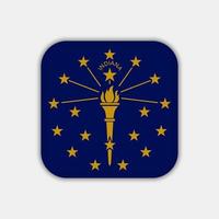 Indiana state flag. Vector illustration.