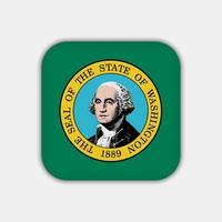 Washington state flag. Vector illustration.