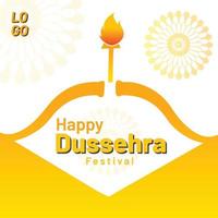 feliz festival indio dussehra plantilla de redes sociales 2022 vector